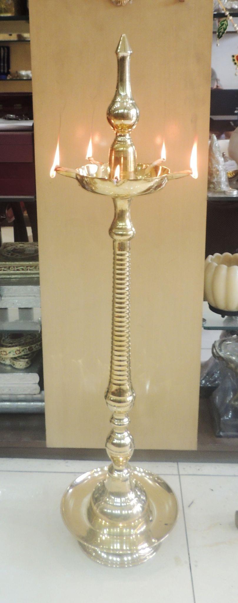 Brass Kerala Fancy Oil Lamp Deepak — 45.5"