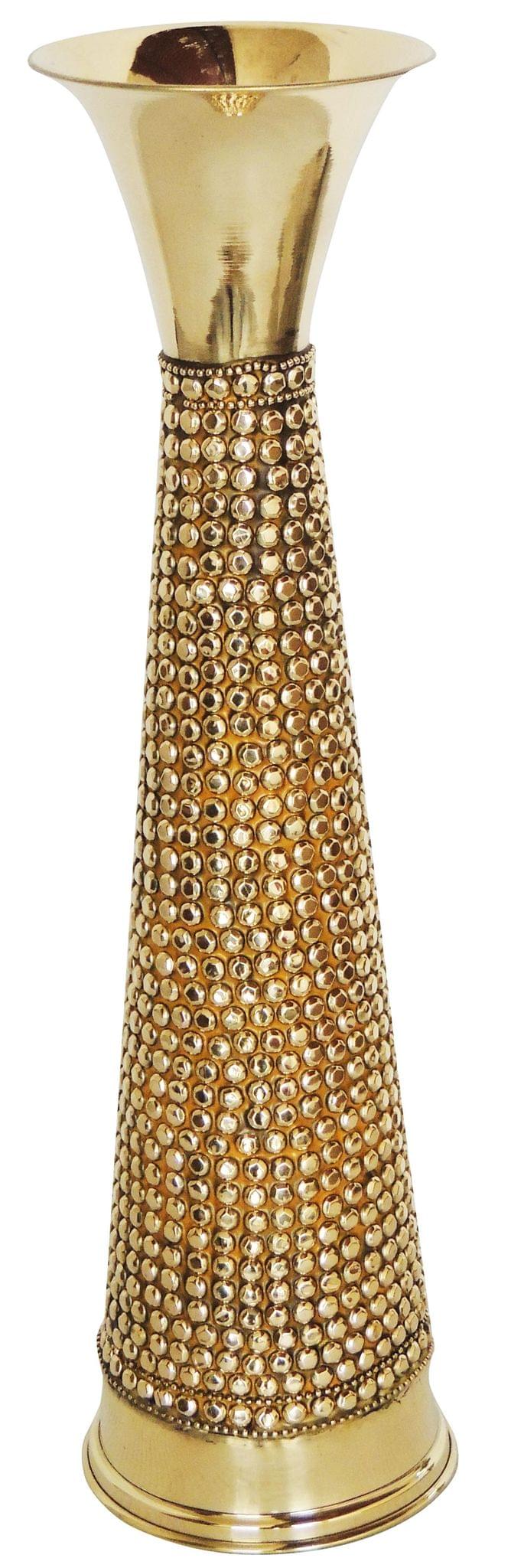Brass & , Vase — 15.7"