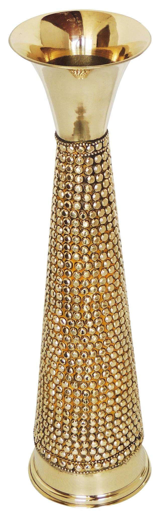 Brass & , Vase — 15.7"