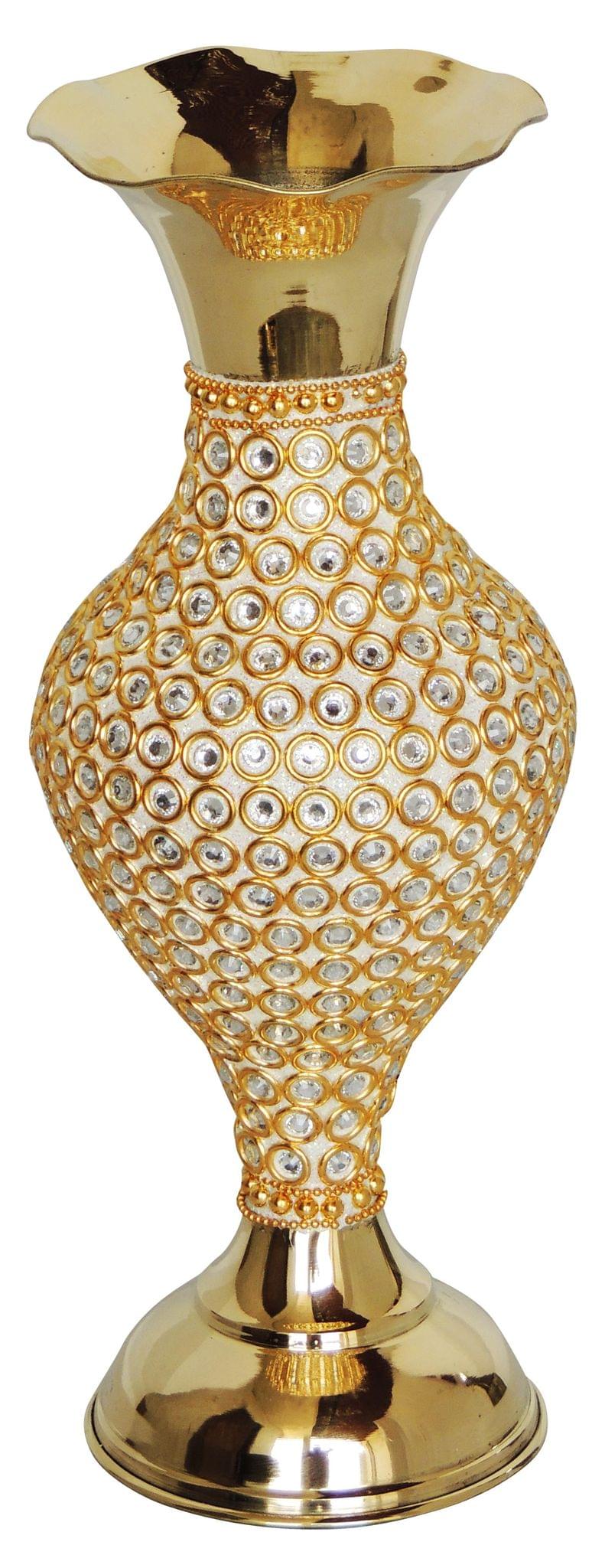 Brass & , Vase — 12.7"