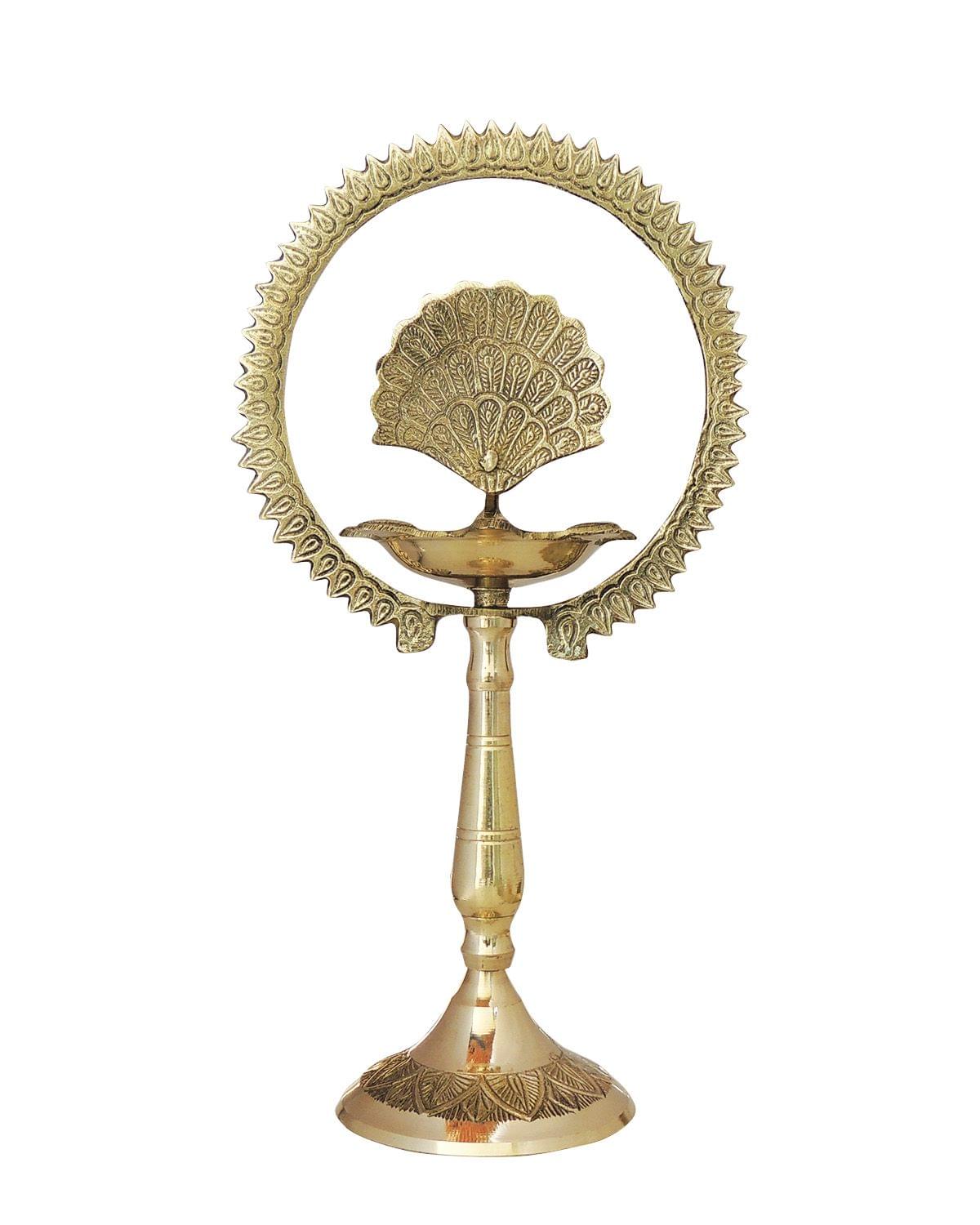 Brass Deepak More Charkar 6 — 9.5"