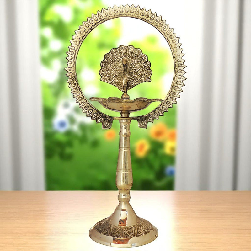 Brass Deepak More Charkar 6 — 9.5"
