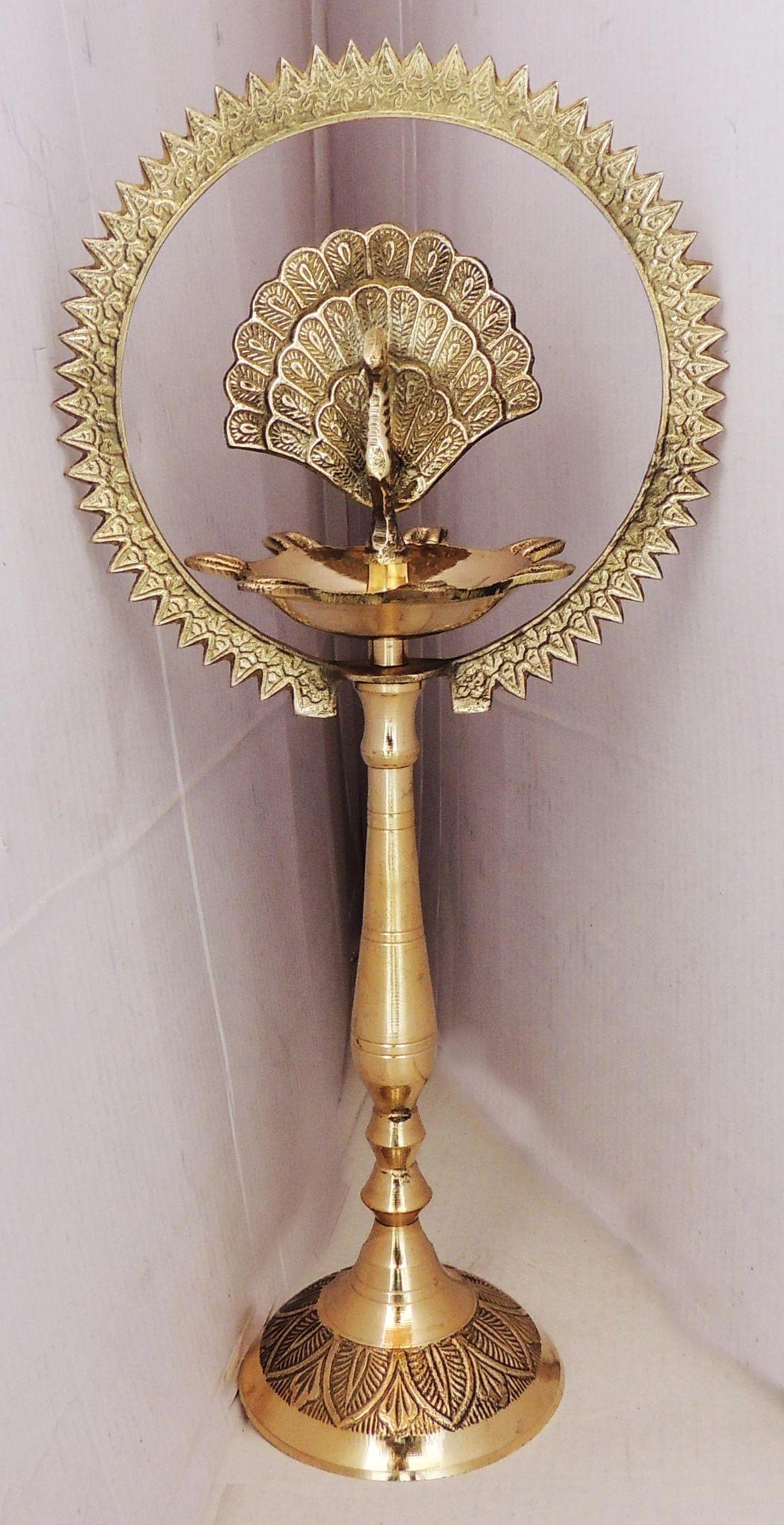 Brass Deepak More Charkar 10 — 12"