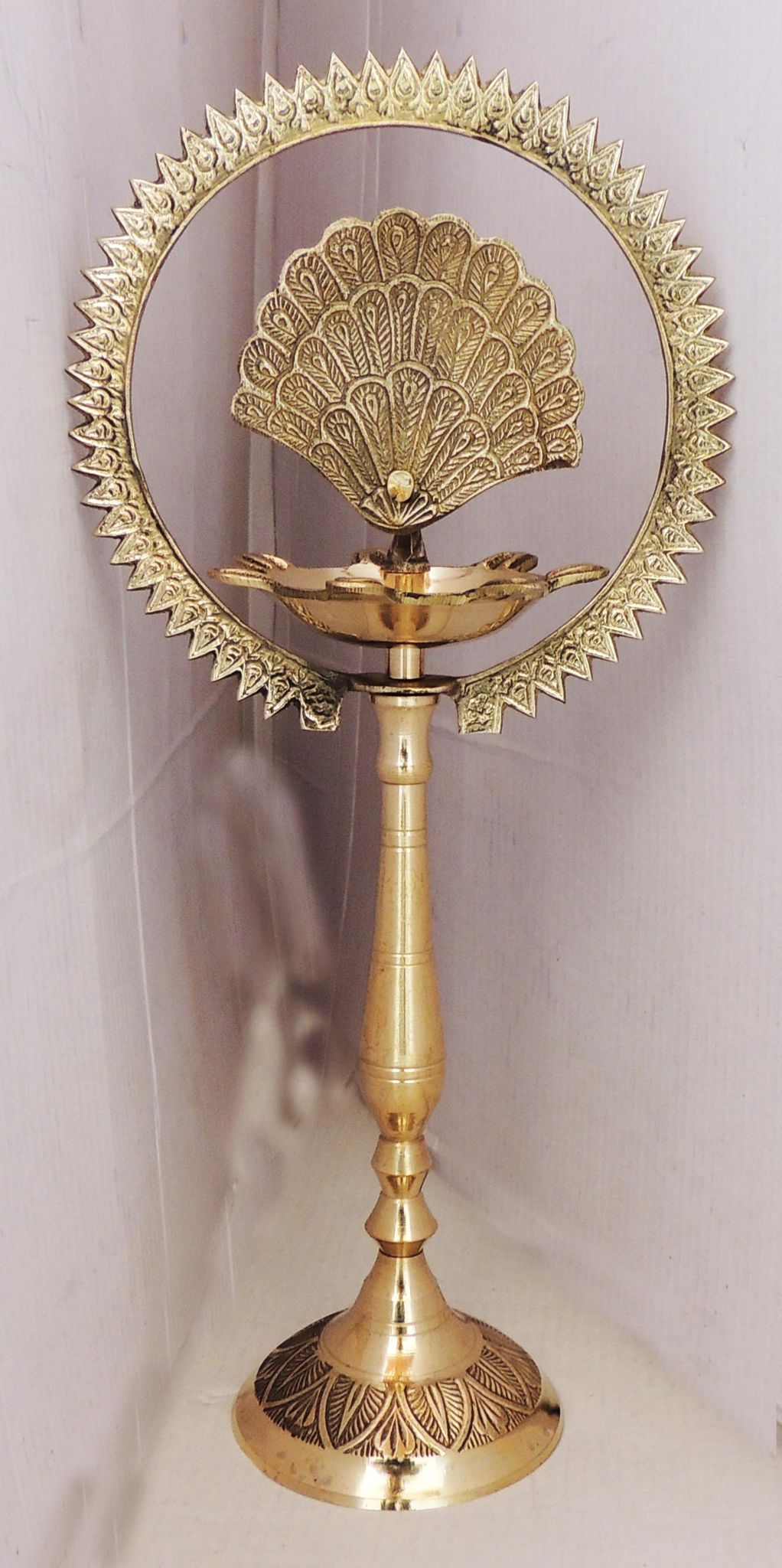 Brass Deepak More Charkar 10 — 12"