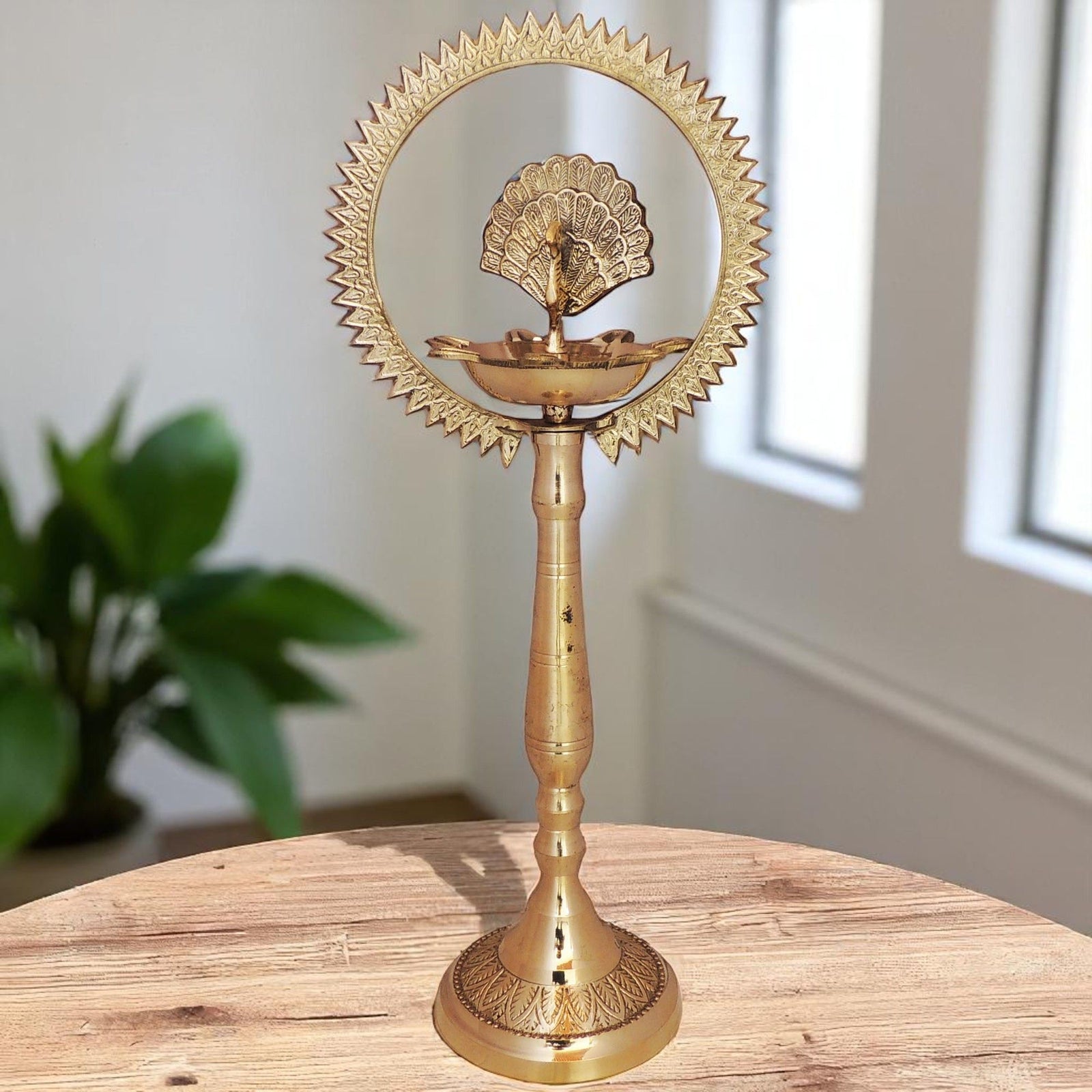 Brass Deepak More Charkar 14 — 17"