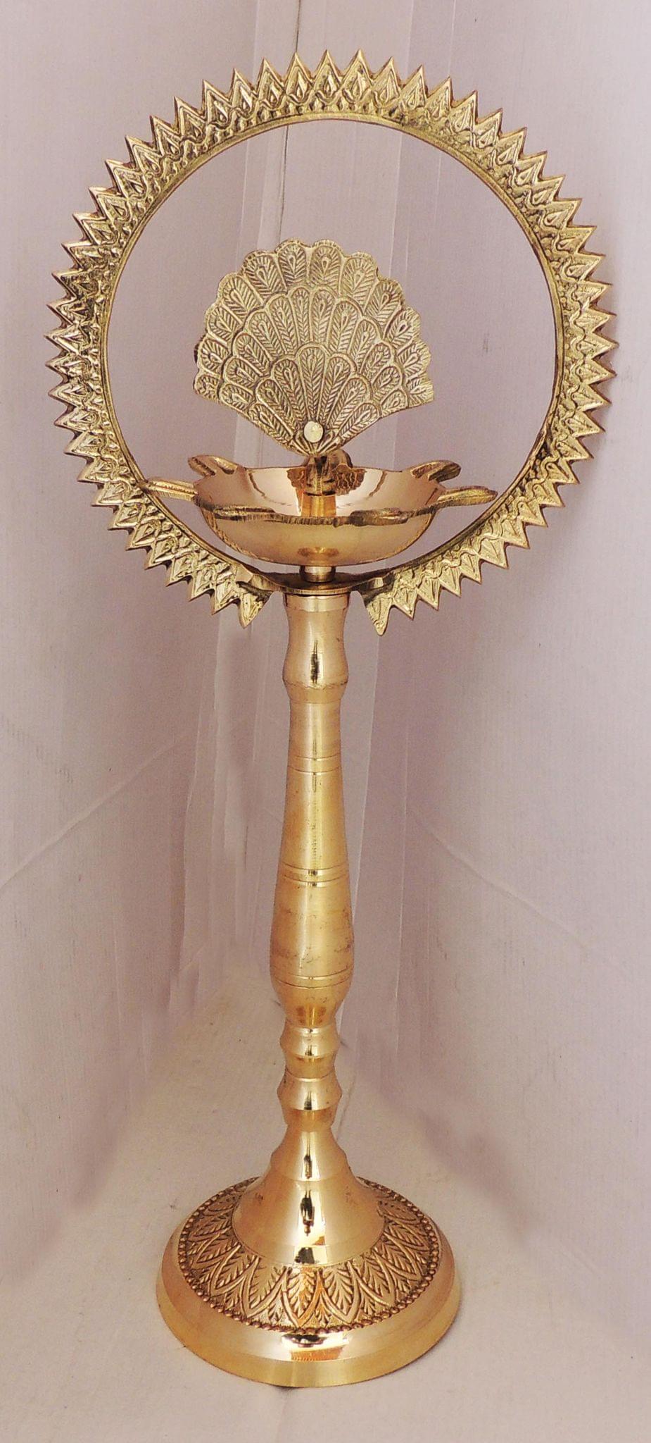 Brass Deepak More Charkar 14 — 17"