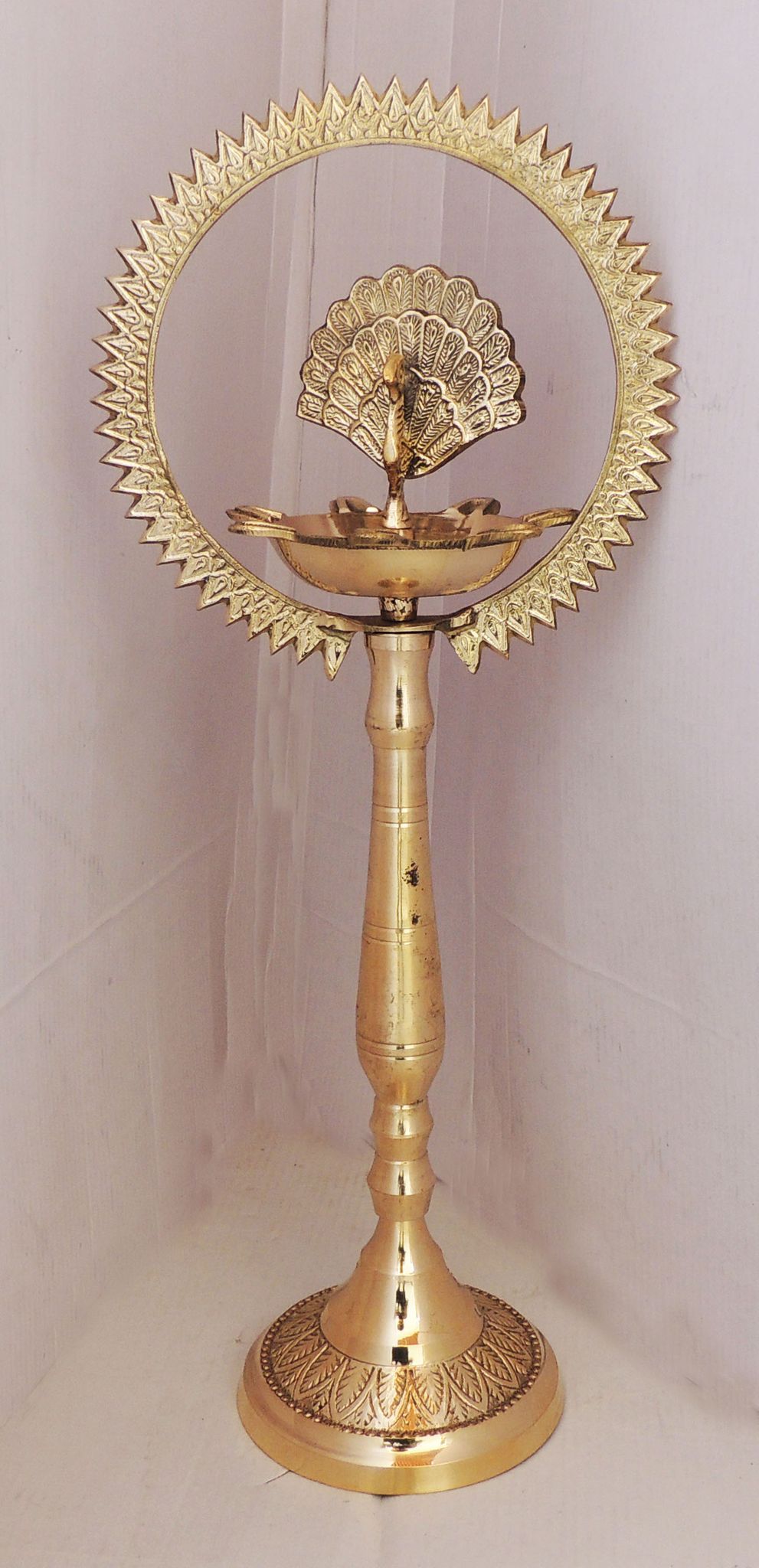 Brass Deepak More Charkar 14 — 17"