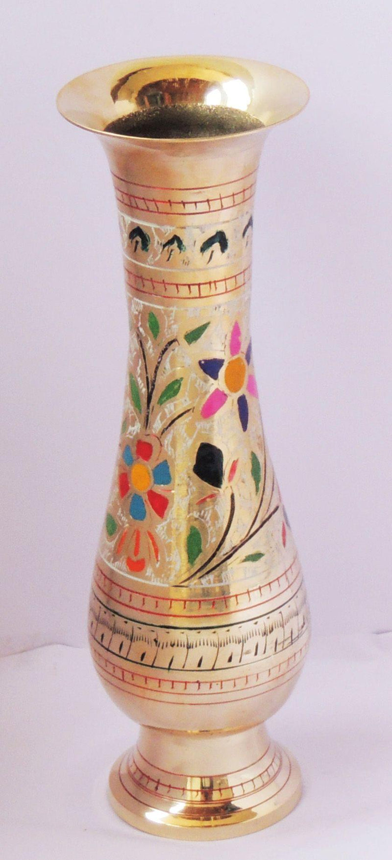 Brass & , Vase — 11"