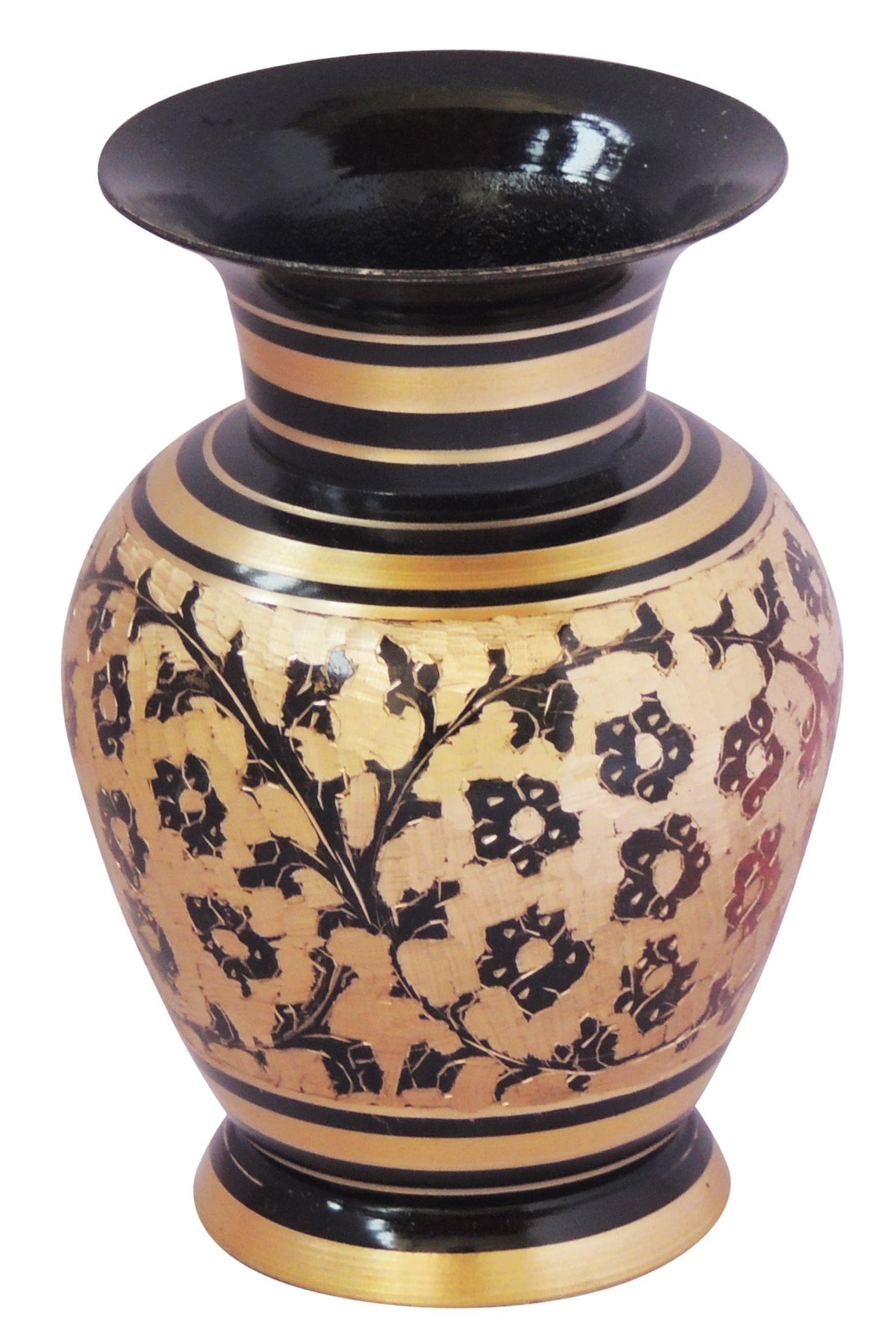 Brass & , Vase — 5.5"