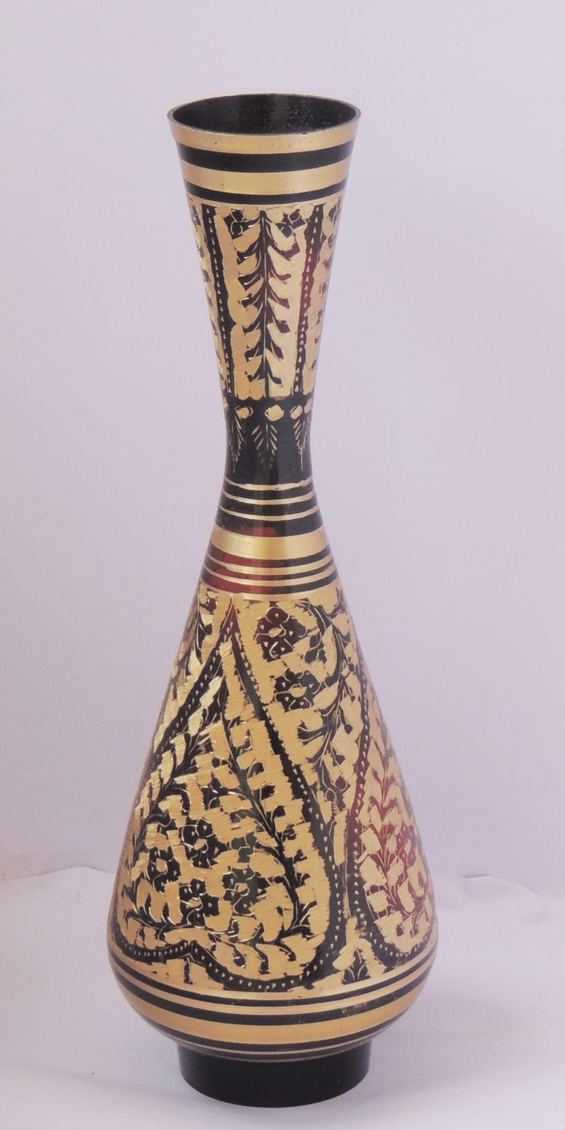 Brass & , Vase — 12.2"