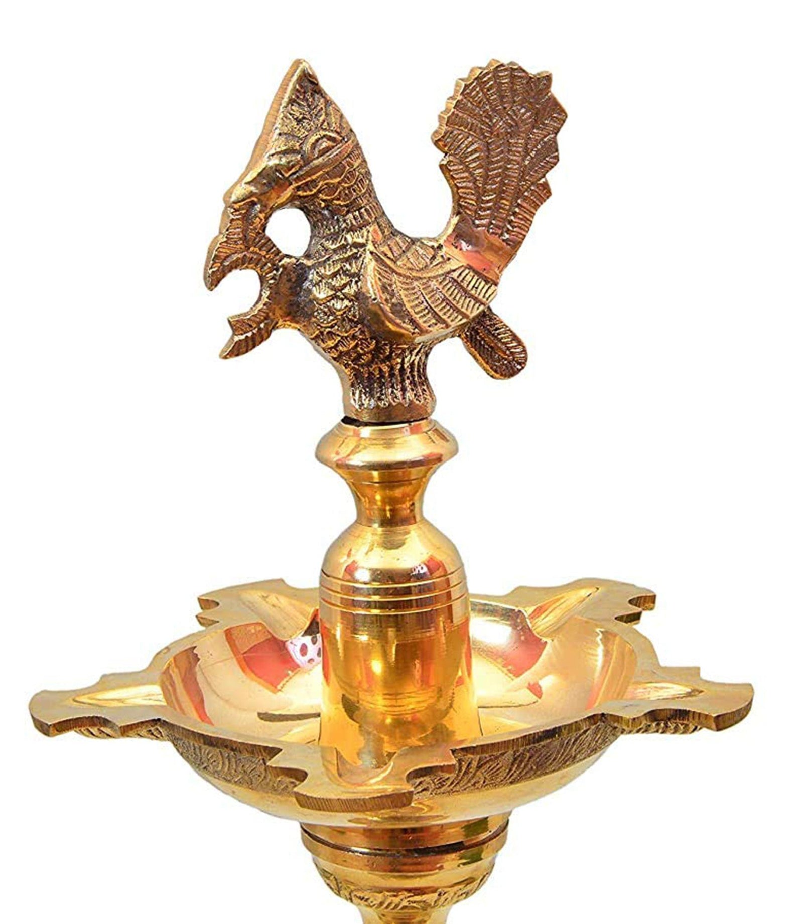 Brass Table Decor Mahabharat Oil Lamp Deepak — 48"