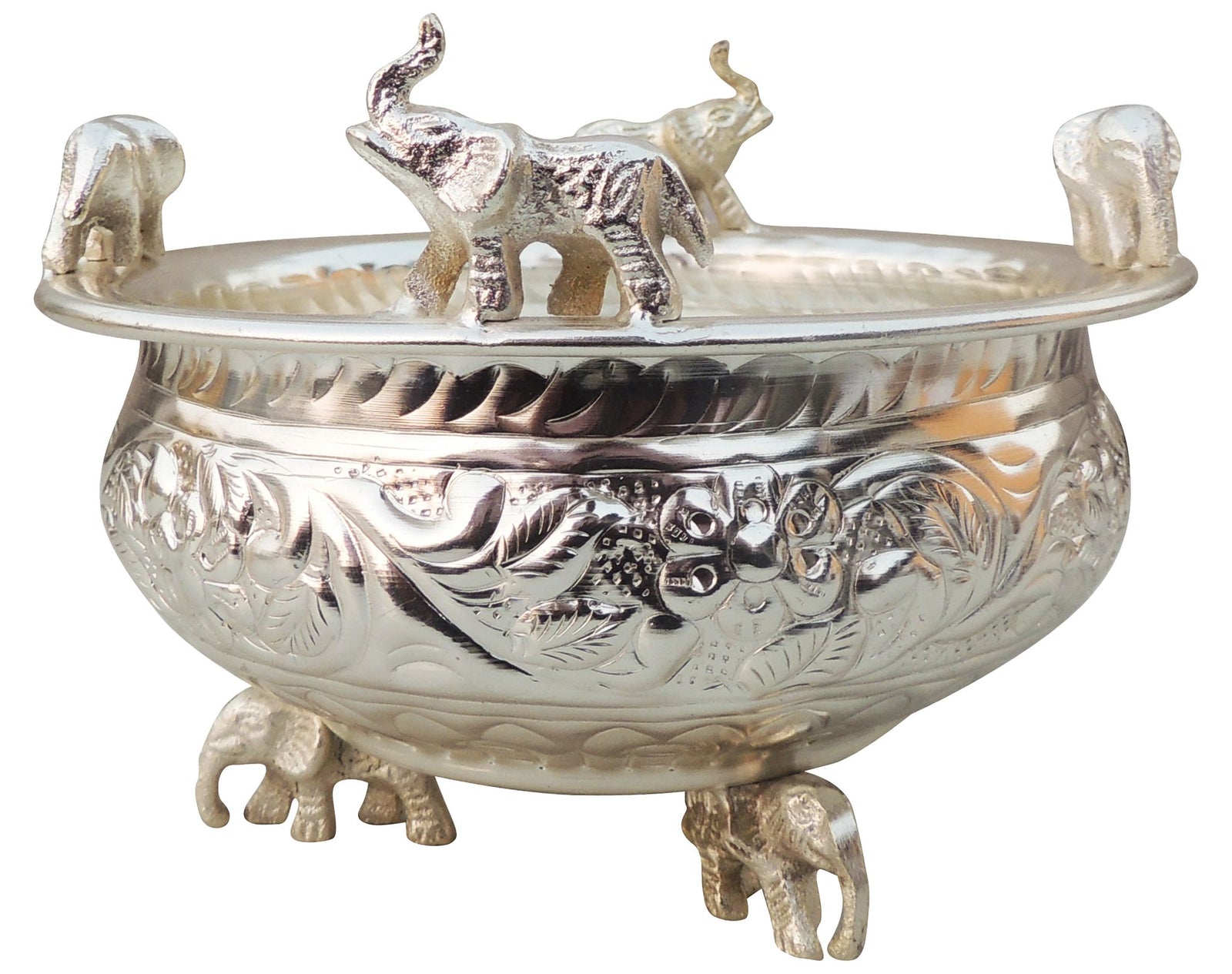 Brass Elephant Urli, Diwali Gifting Item — 4.7"