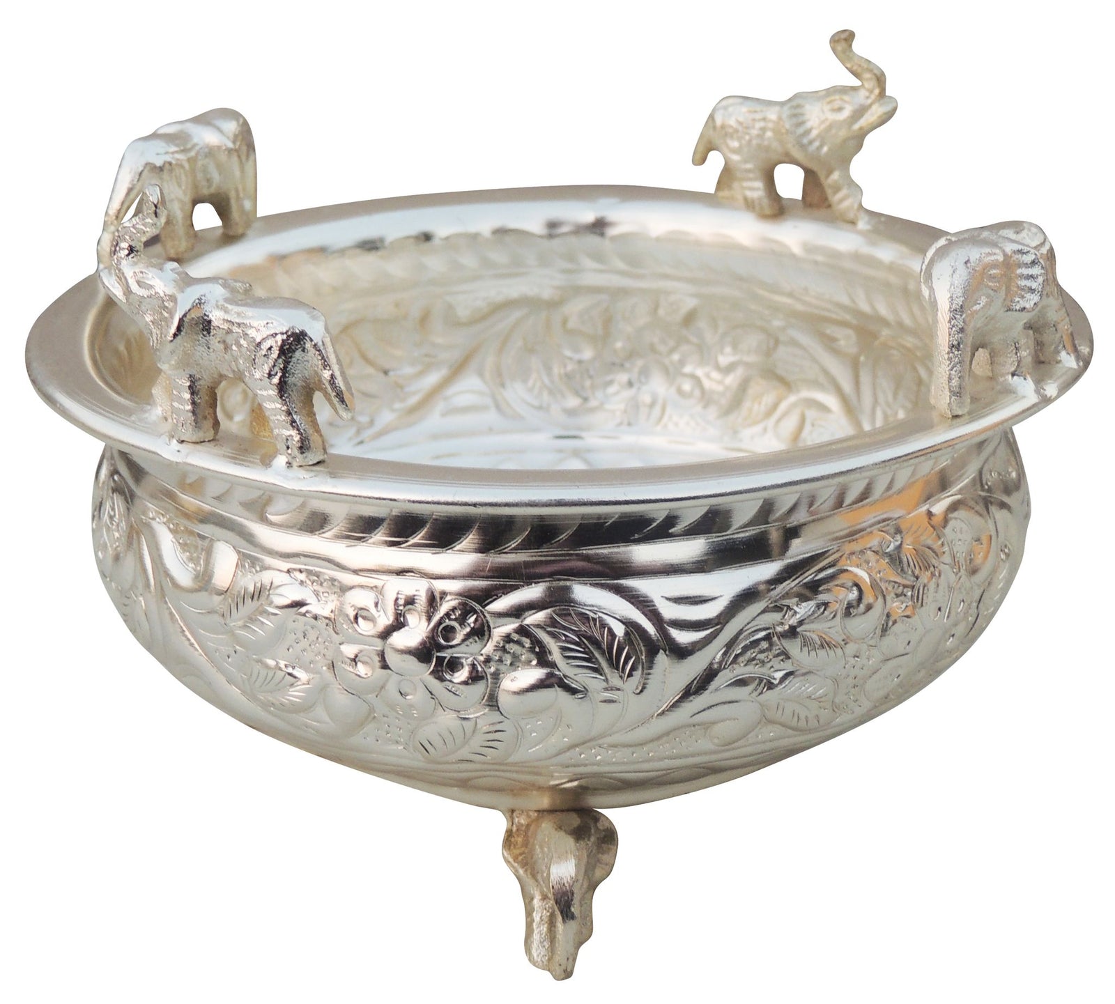 Brass Elephant Urli, Diwali Gifting Item — 4.7"