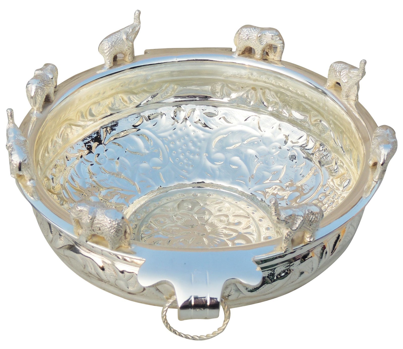 Brass Elephant Urli, Diwali Gifting Item - 12*10.5.5 Inch