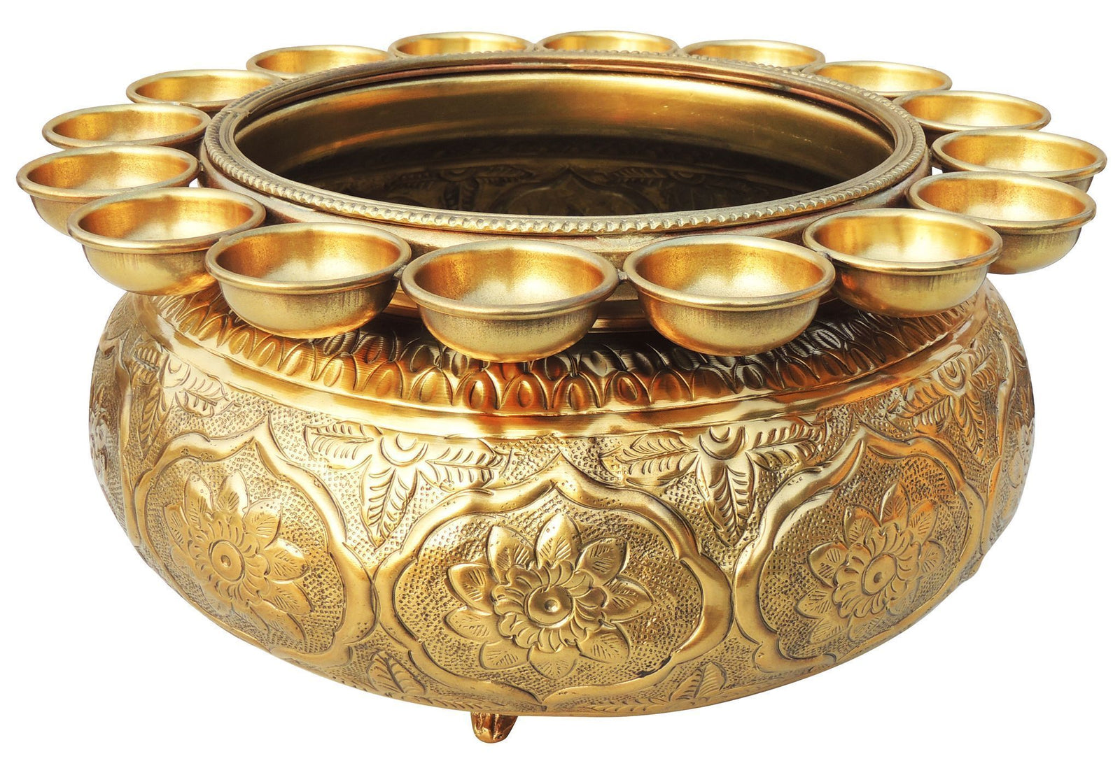 Brass Urli Candle, Diwali Gifting Item — 6.5"