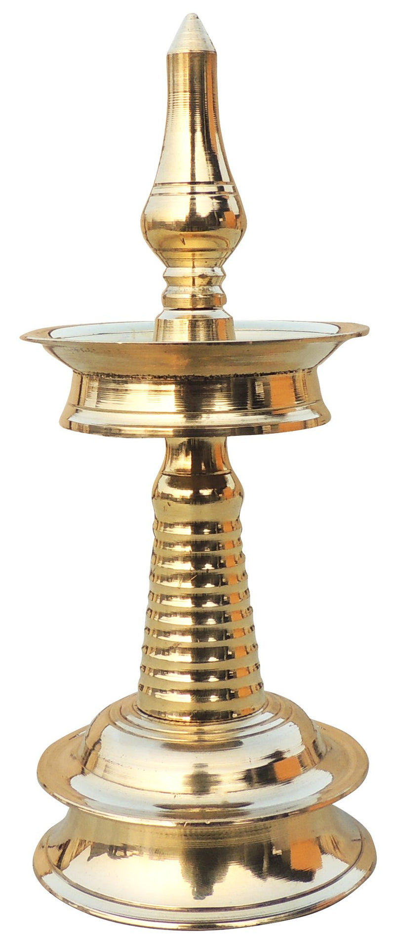 Brass Table Decor Round Kerala Fancy Deepak — 8"