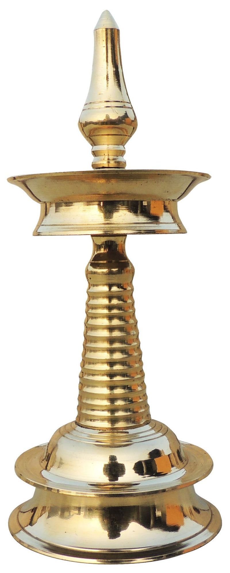 Brass Table Decor Round Kerala Fancy Deepak — 9"
