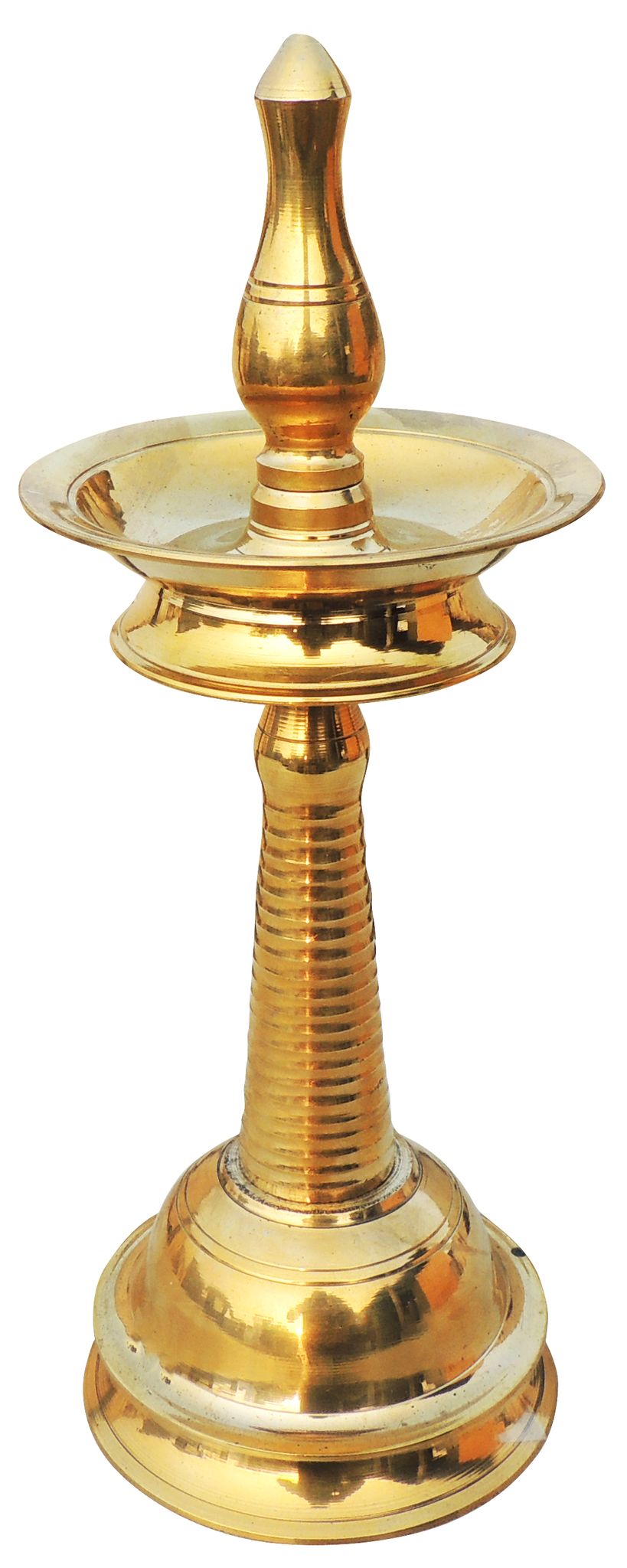 Brass Table Decor Round Kerala Fancy Deepak — 14"