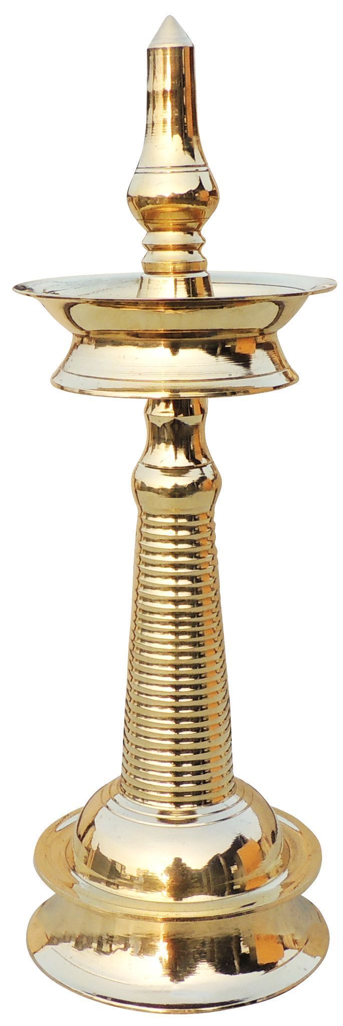 Brass Table Decor Round Kerala Fancy Deepak — 15.2"