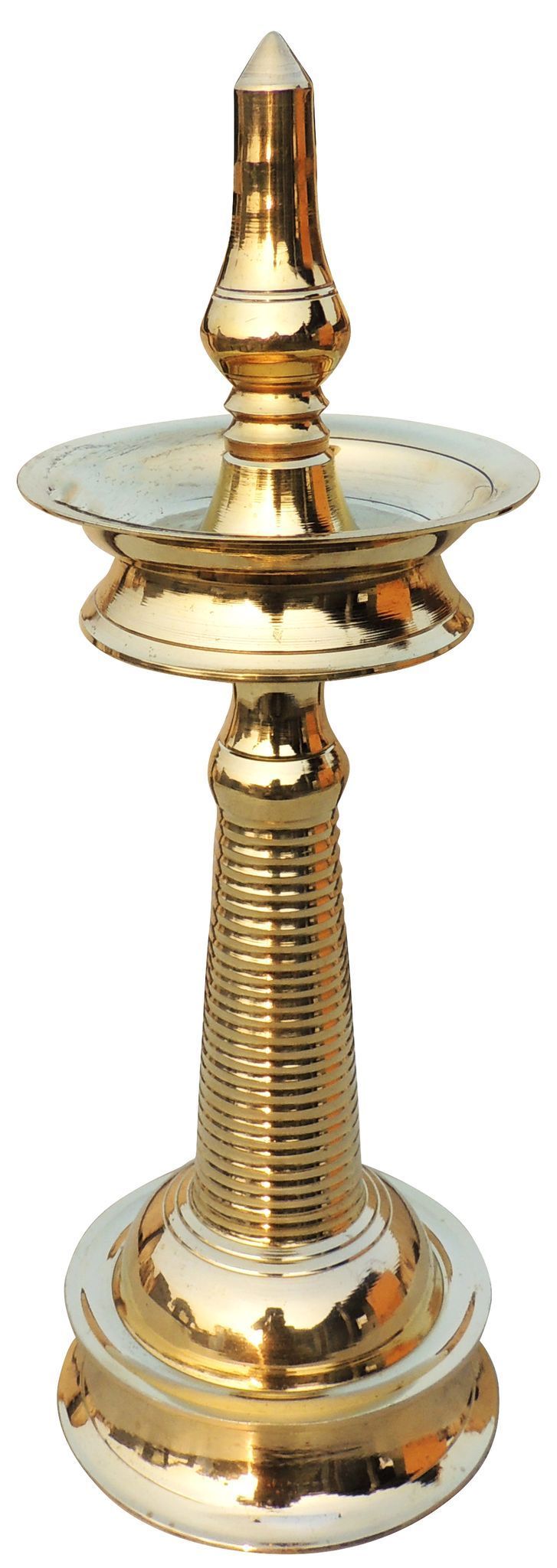 Brass Table Decor Round Kerala Fancy Deepak — 15.2"