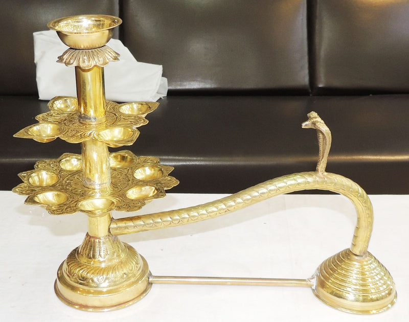 Brass Ganga Arti, 11 Wicks — 12"