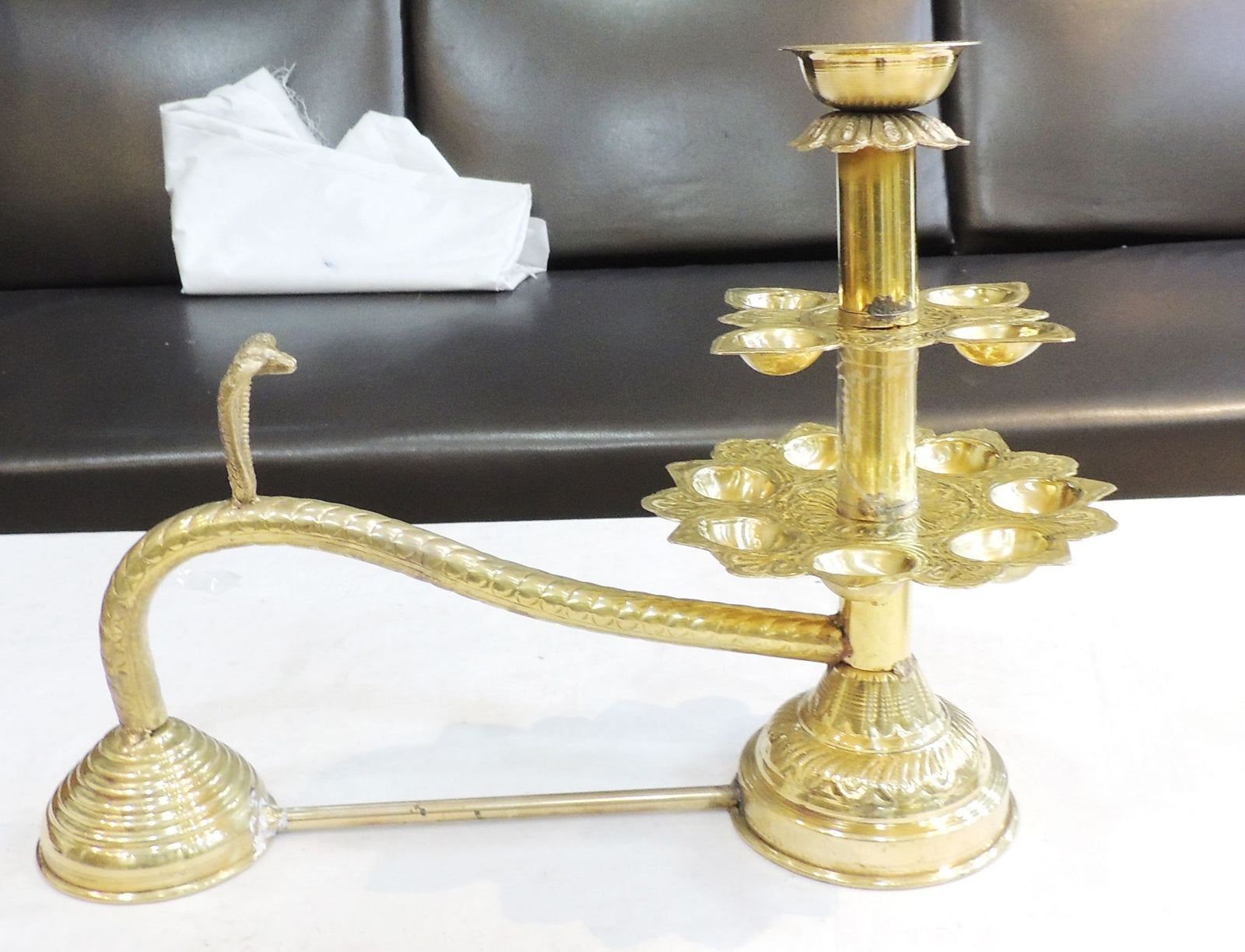 Brass Ganga Arti, 11 Wicks — 12"