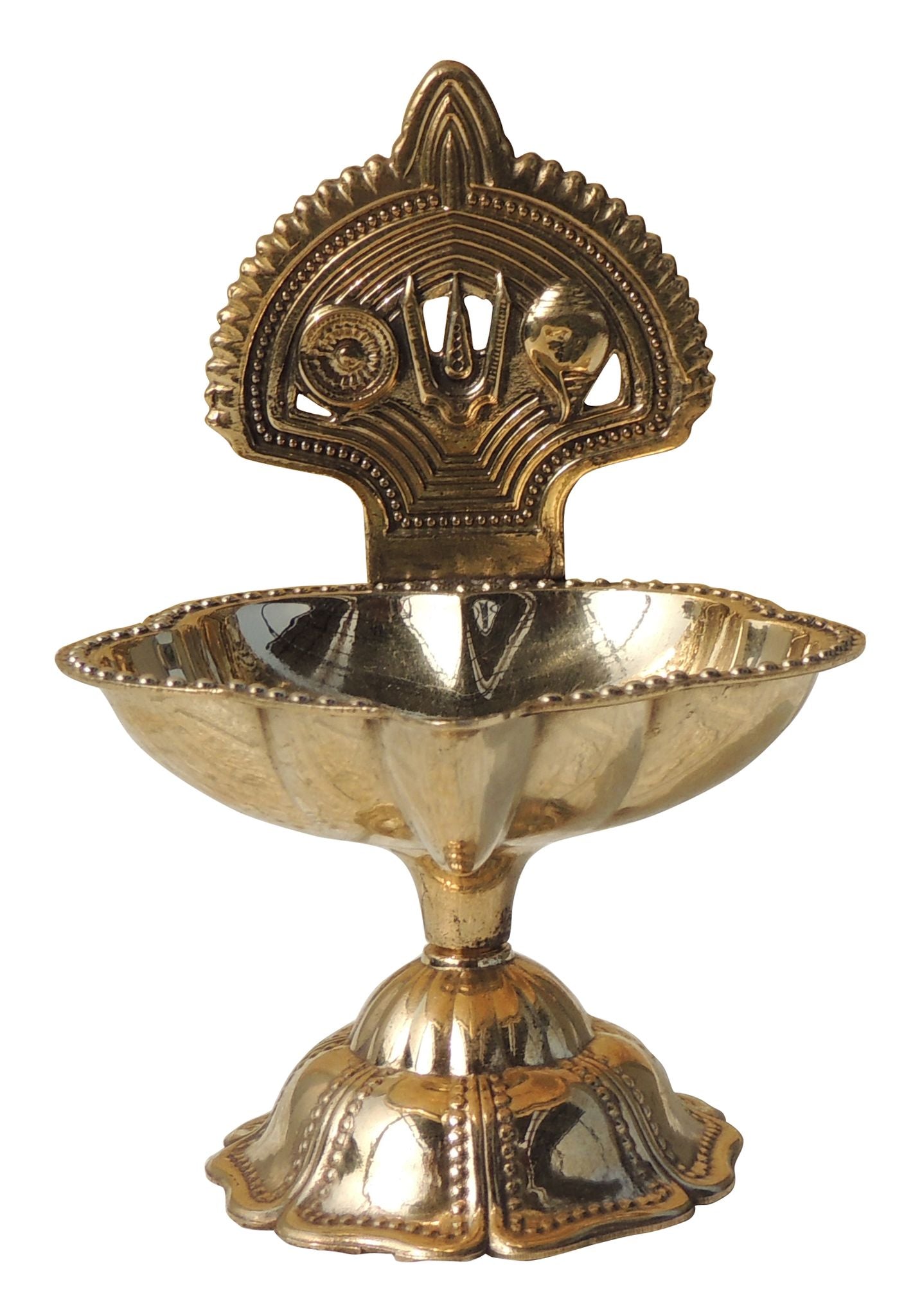 Brass Table Decor Trishul Deepak No. 4 — 4.3"