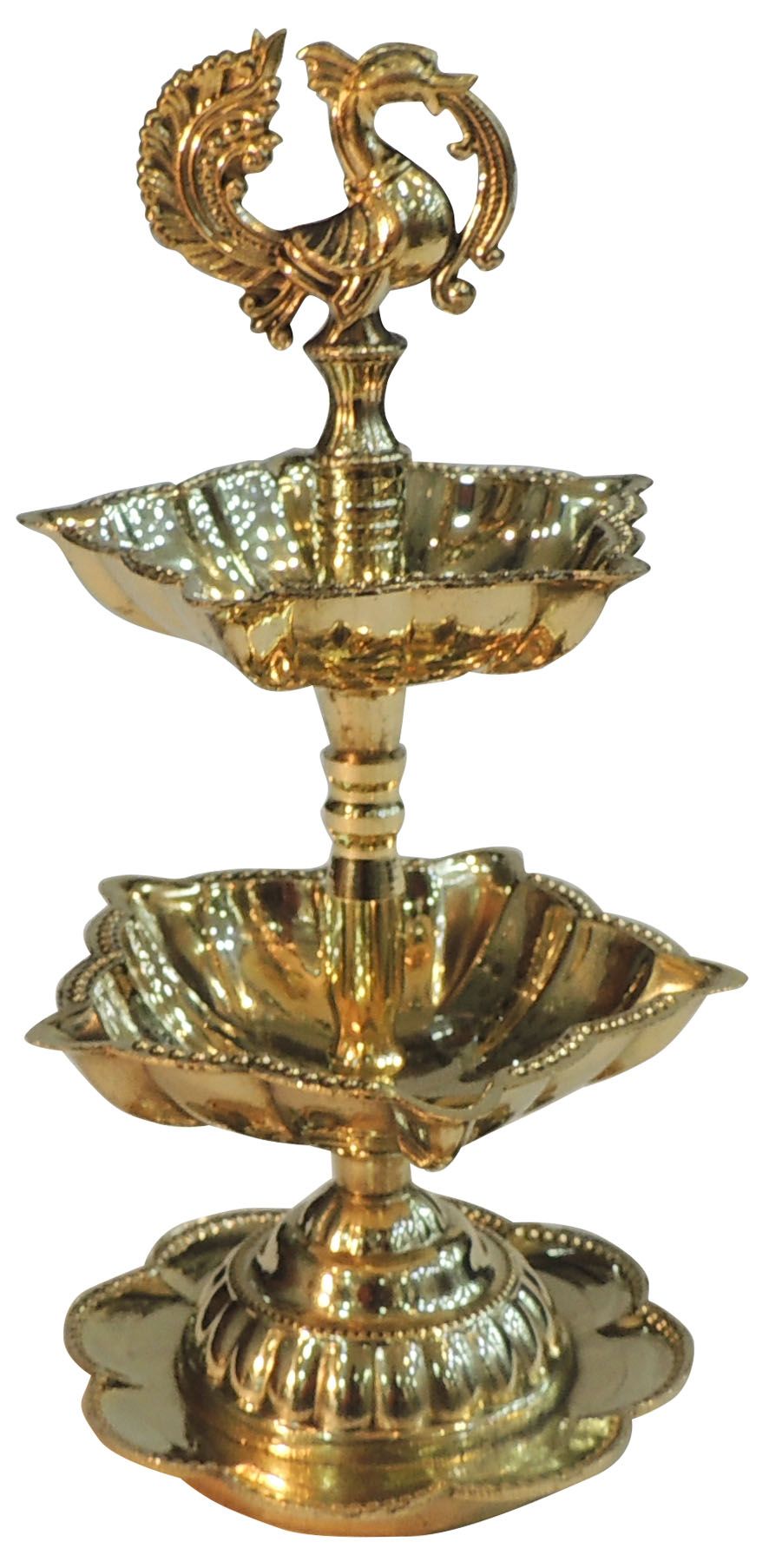 Brass Table Decor 2 Step Murga Deepak — 7"