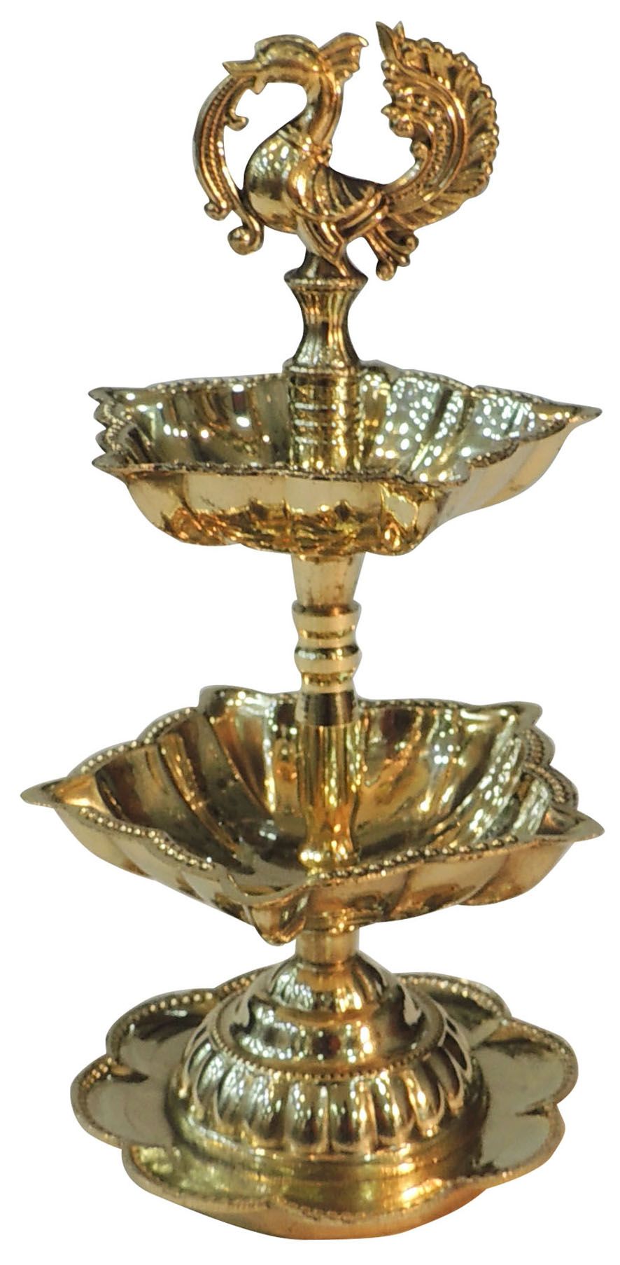 Brass Table Decor 2 Step Murga Deepak — 7"