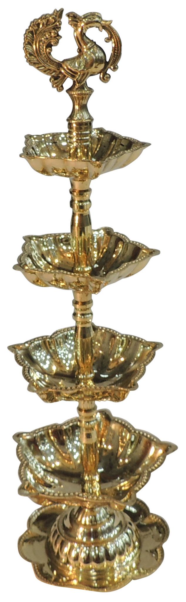 Brass Table Decor 4 Step Murga Deepak — 11"