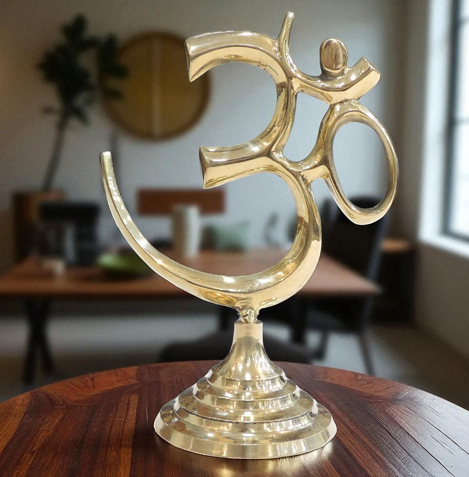 Brass Decor Standing Om — 7.5"