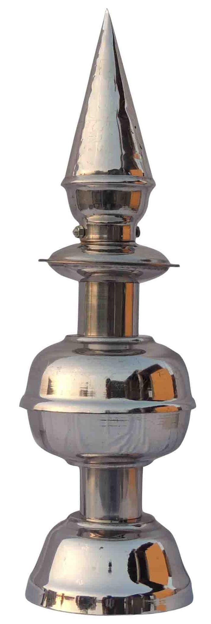 Brass Steel Temple Kalash — 17"
