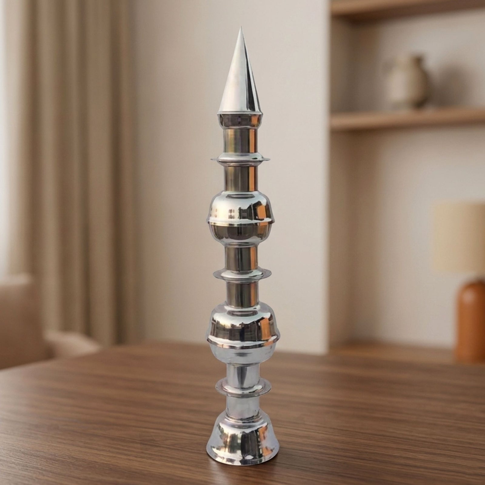Brass Steel Temple Kalash — 32.5"