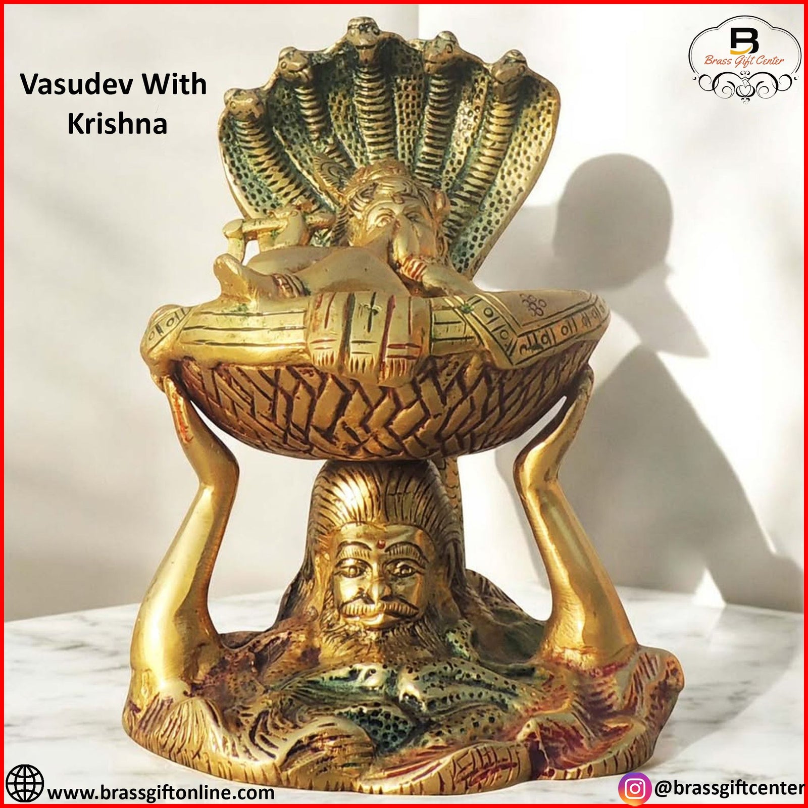 Brass Krishna — 6.2"