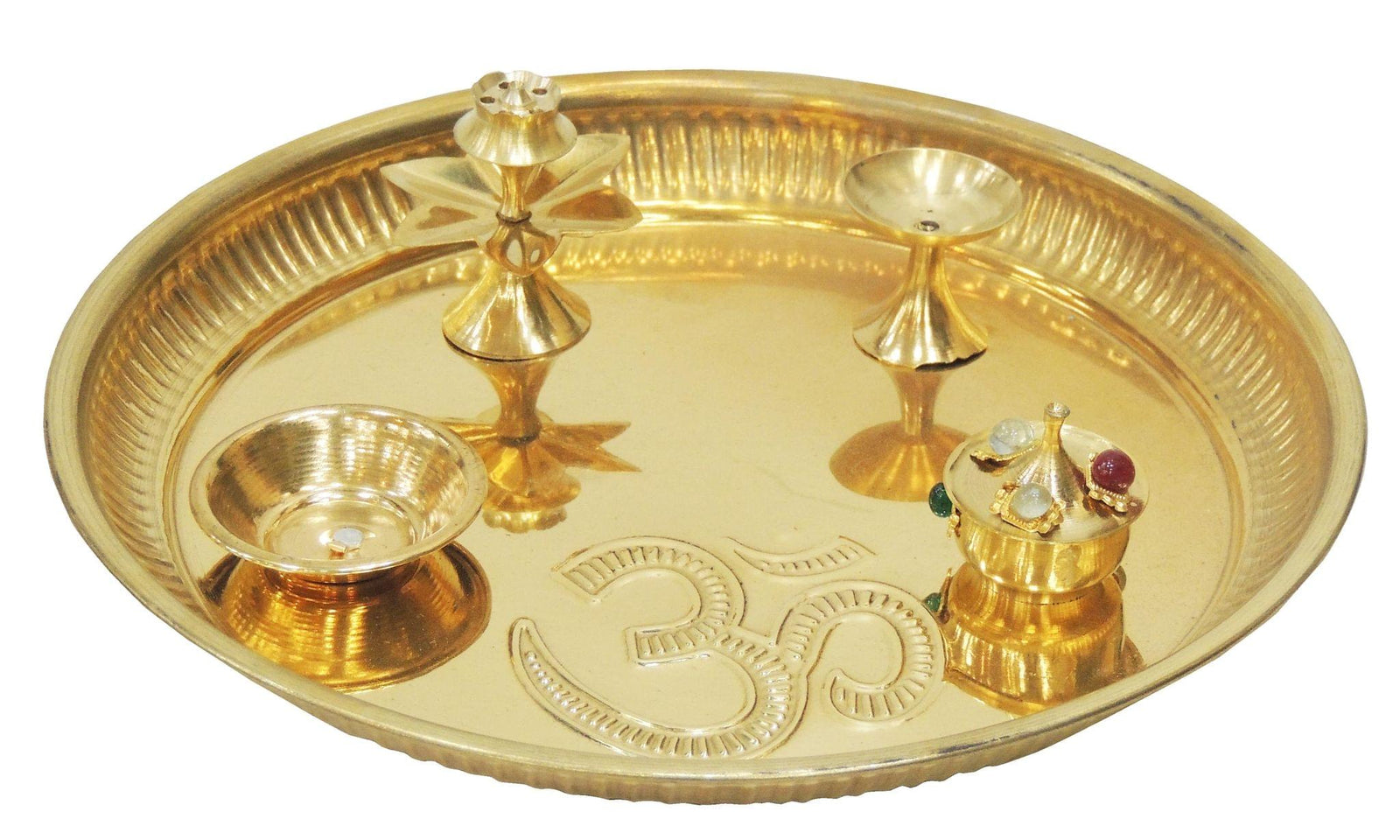 Brass Pooja Thali (Z003/8) — 1"