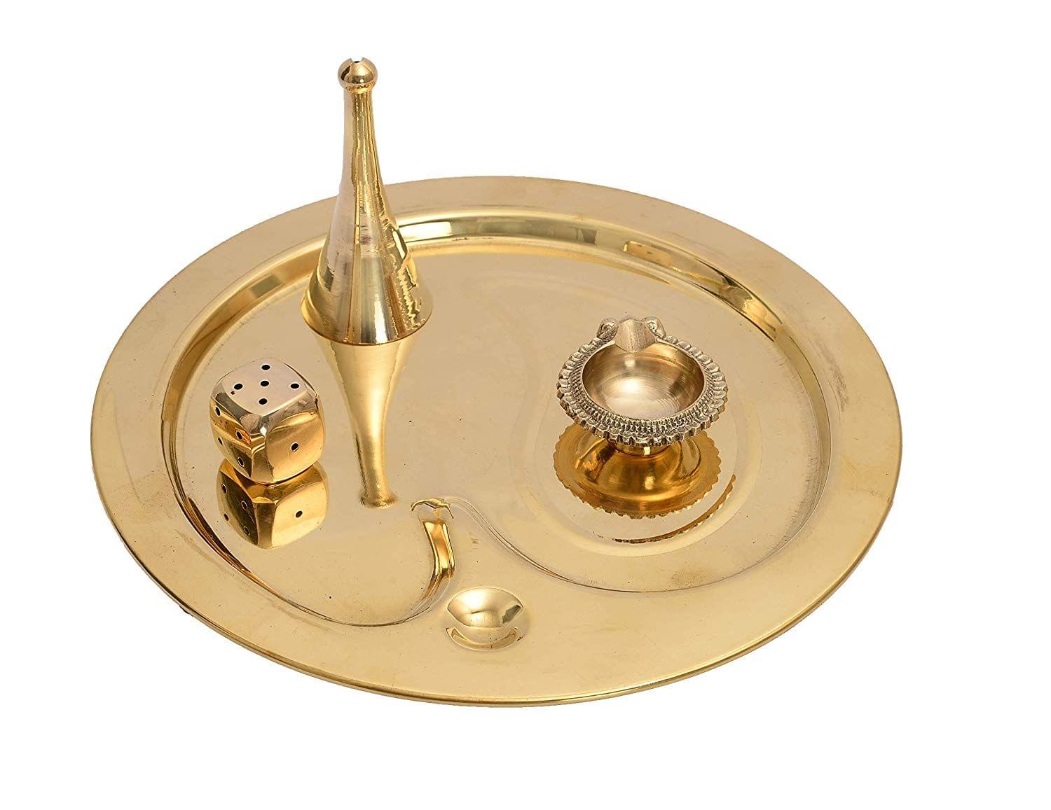 Brass Pooja Thali — 0.5"