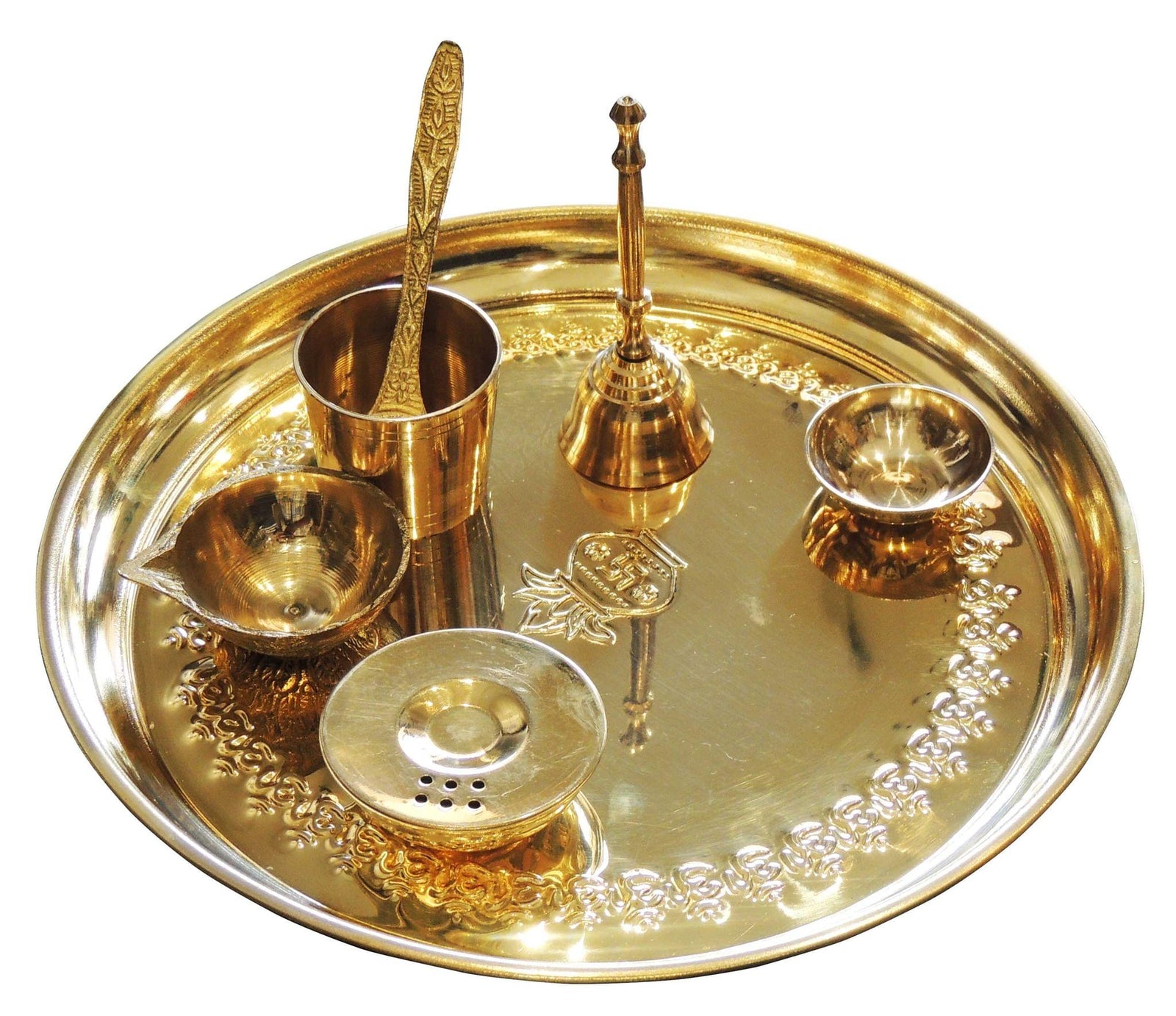 Brass Pooja thali — 1"