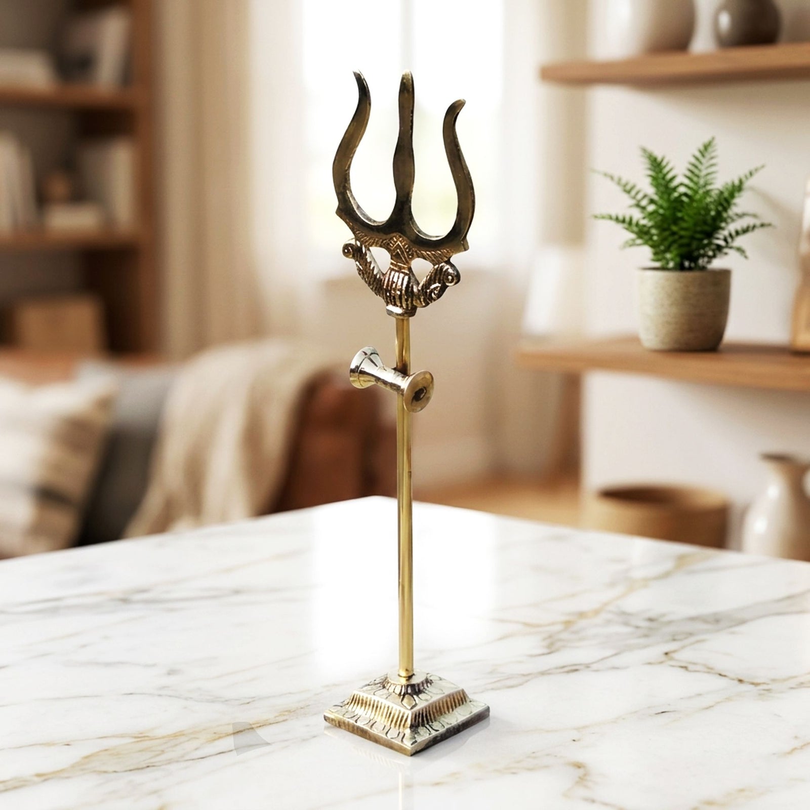 Brass Trishul No. 2 — 10.1"