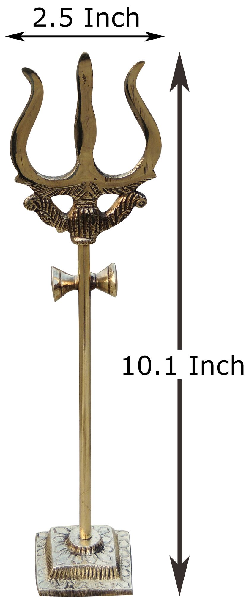 Brass Trishul No. 2 — 10.1"