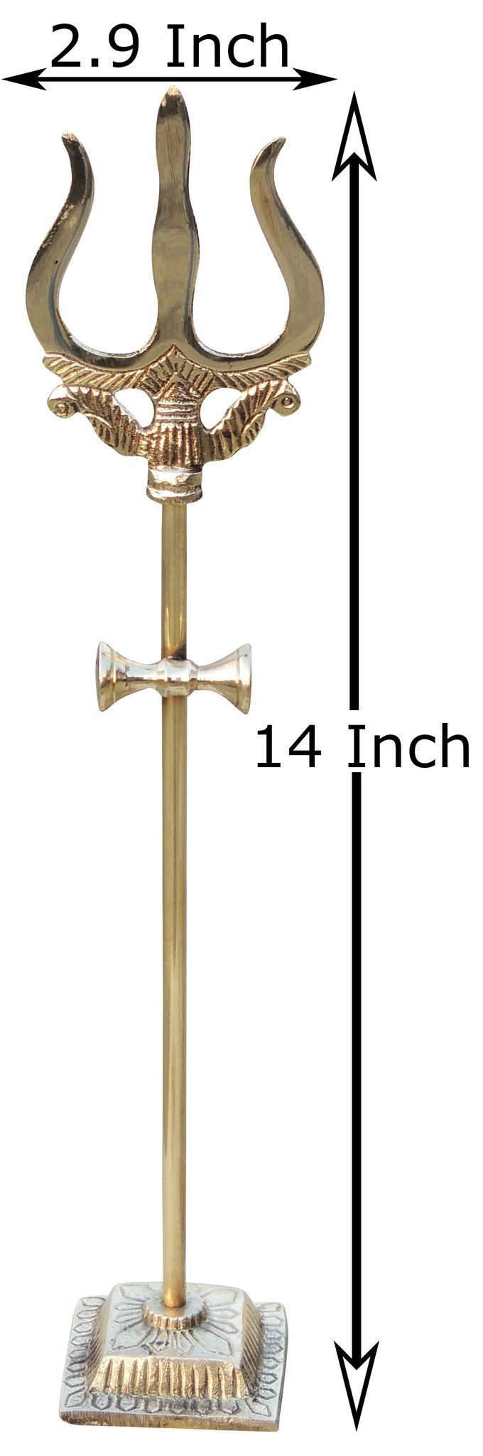 Brass Trishul No. 4 — 14"