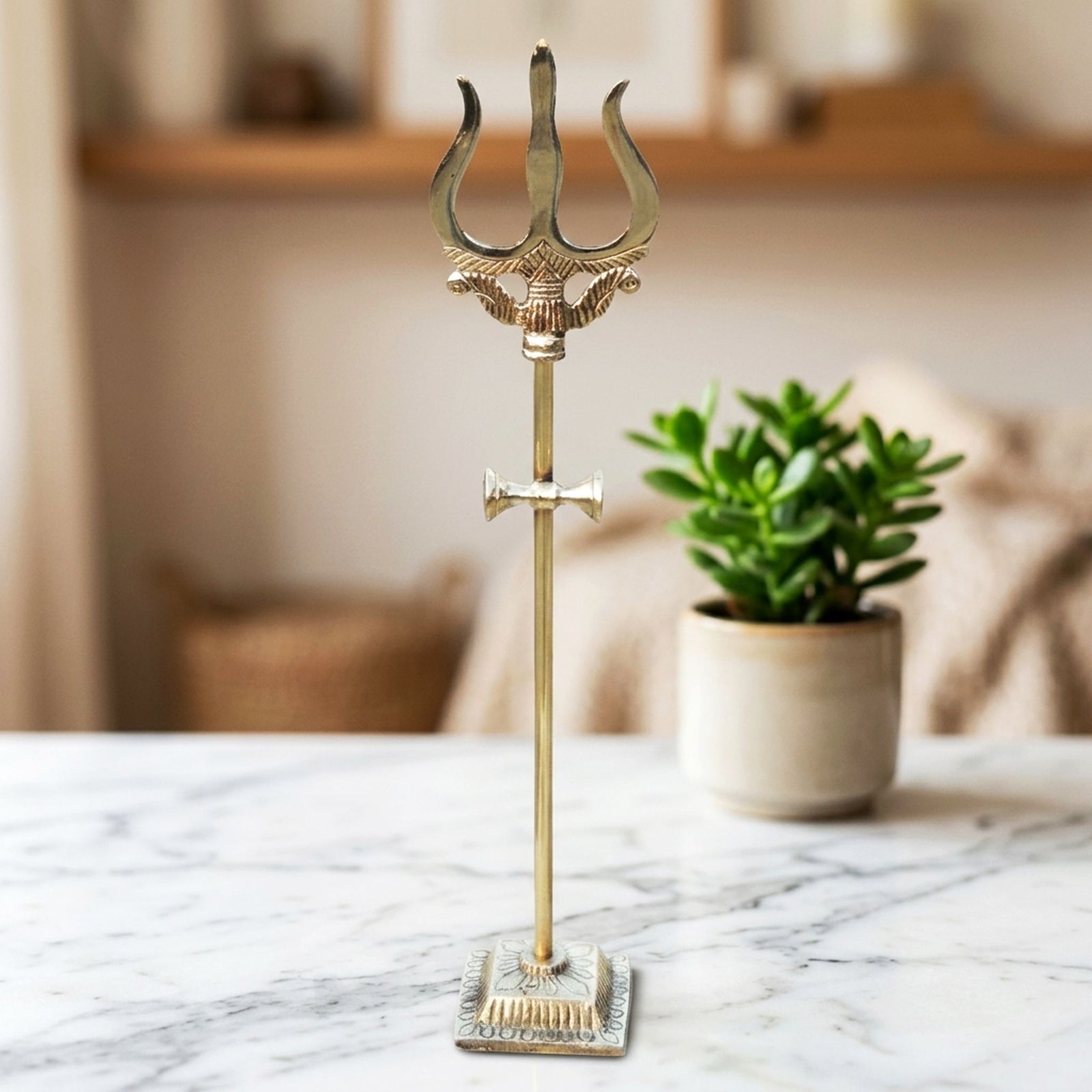 Brass Trishul No. 4 — 14"