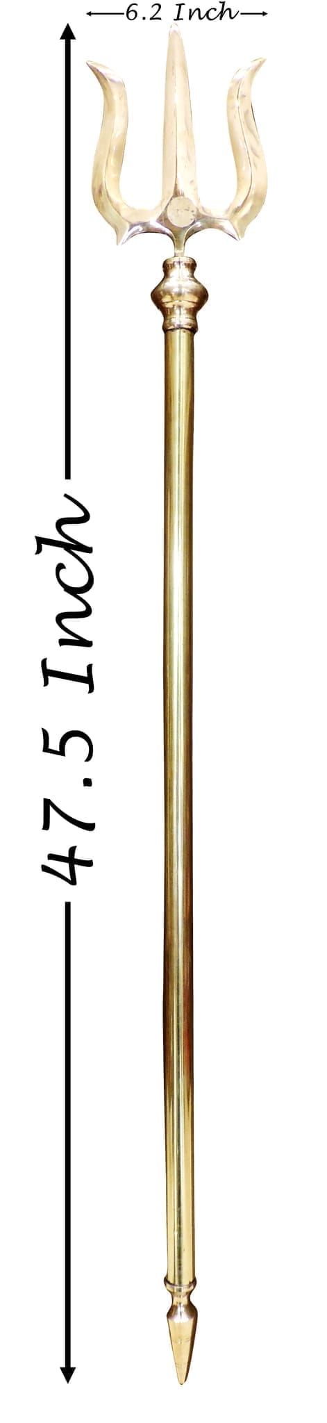 Brass Trishul — 47.5"