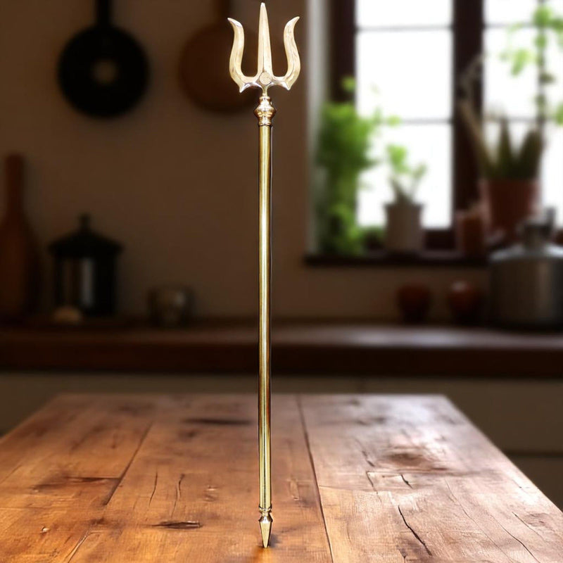 Brass Trishul — 47.5"