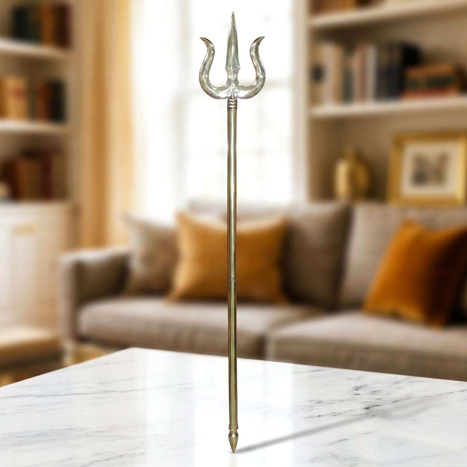 Brass Trishul — 62.5"