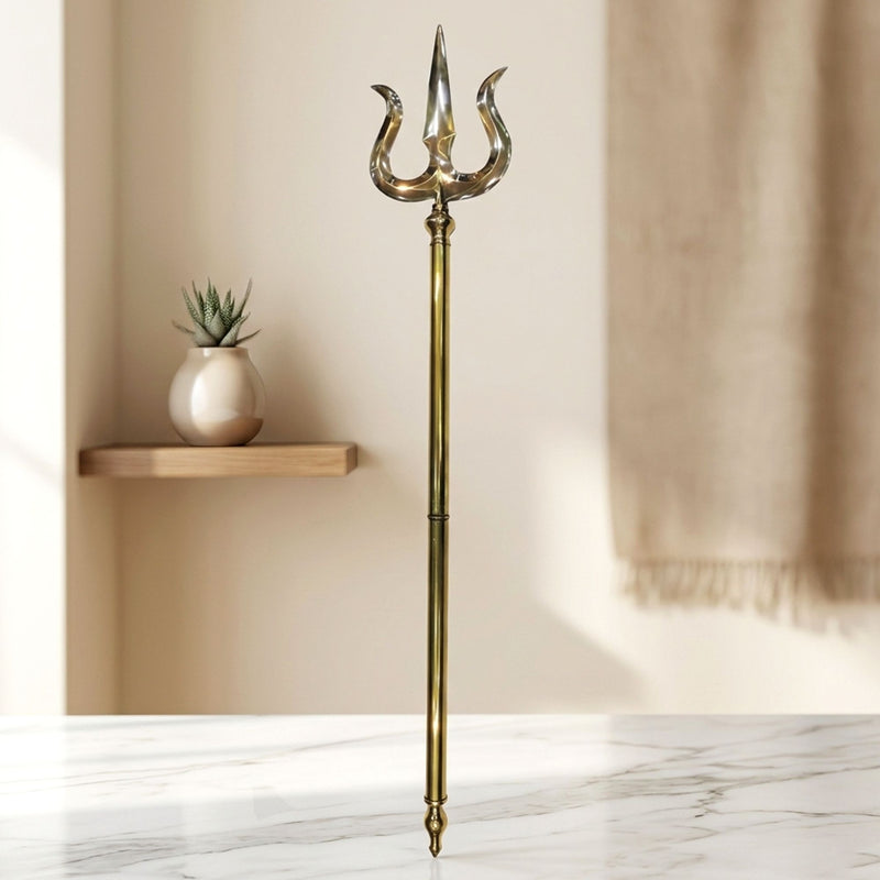 Brass Trishul — 67.5"
