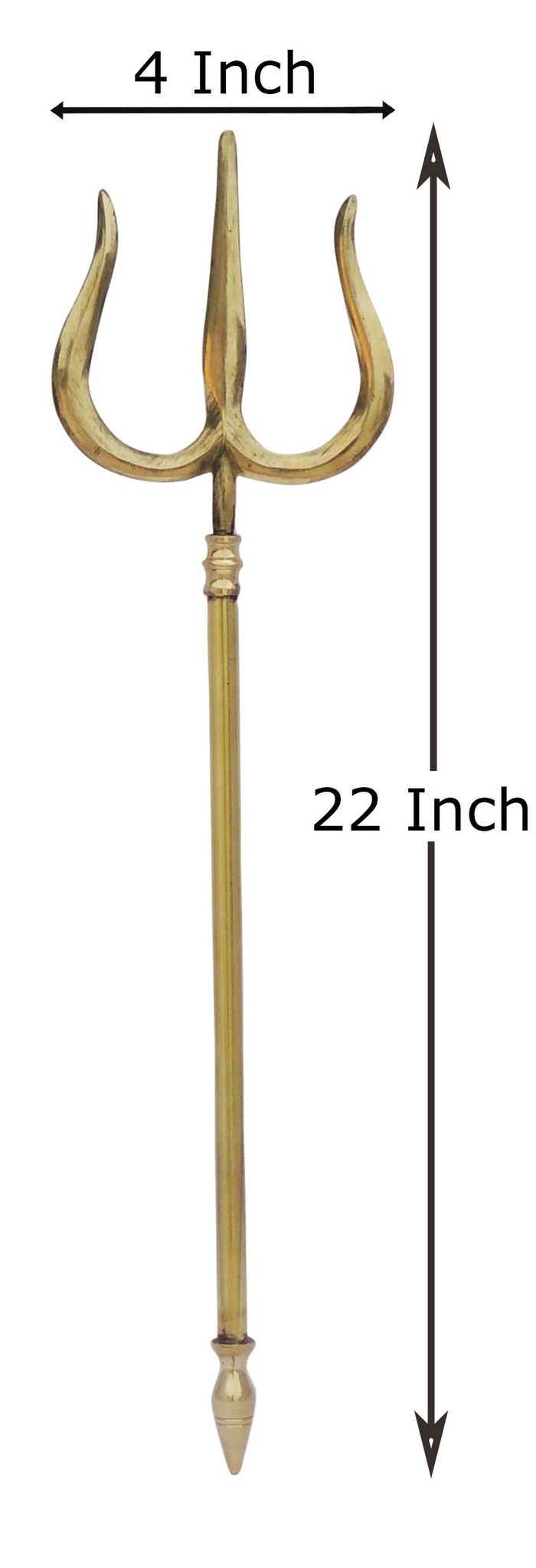 Brass Trishul 22" — 22"