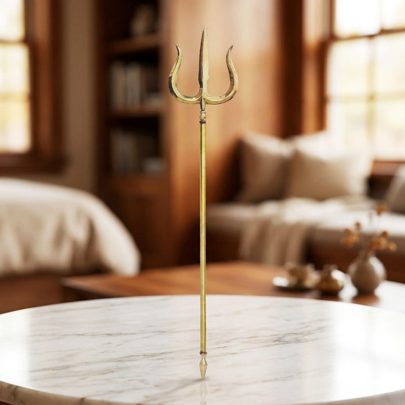 Brass Trishul 30" — 30"