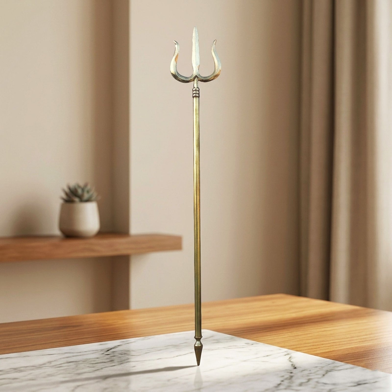 Brass Trishul — 44"
