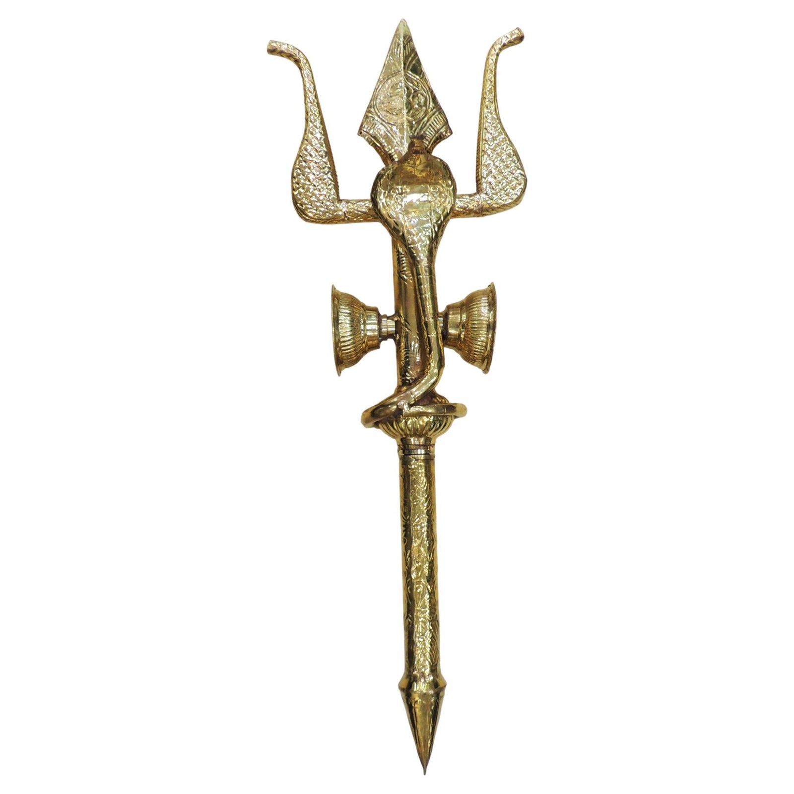 Brass Trishul — 32.5"