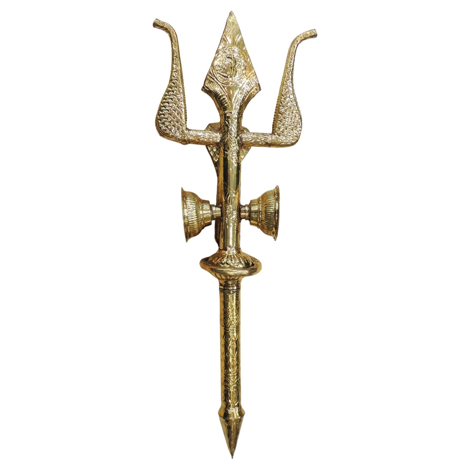 Brass Trishul — 32.5"